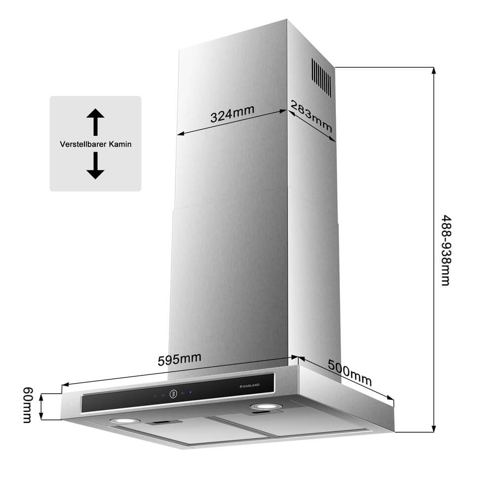 60cm Umluft Dunstabzugshaube