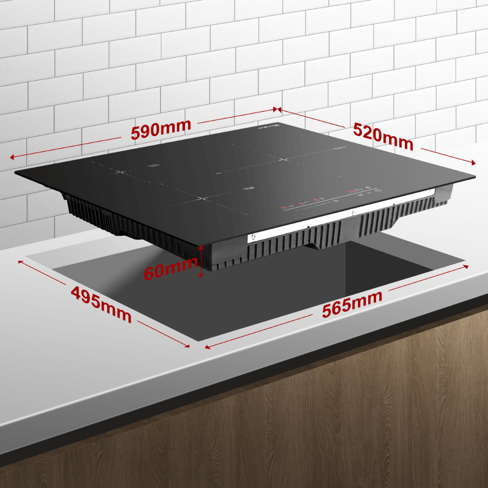 GASLAND Chef IH603BF-DE 60 cm Integrierter Induktionskochfeld 3 Zonen, 6600W Induktionsherd mit Sensor-Berührung, Boost-Funktion, Warmhaltefunktionen, Stop & Go-Funktion, Timer-Funktion