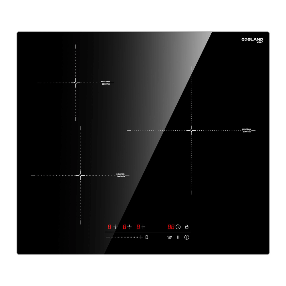GASLAND Chef IH603BF-DE 60 cm Integrierter Induktionskochfeld 3 Zonen, 6600W Induktionsherd mit Sensor-Berührung, Boost-Funktion, Warmhaltefunktionen, Stop & Go-Funktion, Timer-Funktion