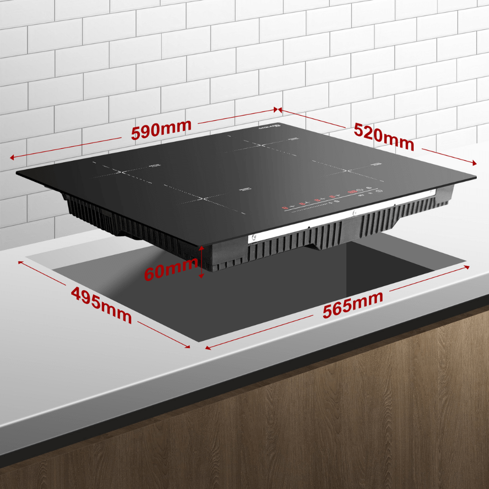 GASLAND Chef IH60BF-DE 60 cm Integrierter Induktionskochfeld 4 Zonen, 7200W Induktionsherd mit Sensor-Touch, Boost-Funktion, Warmhaltefunktionen, Stop & Go-Funktion, Timer-Funktion, Sicherheitssperre